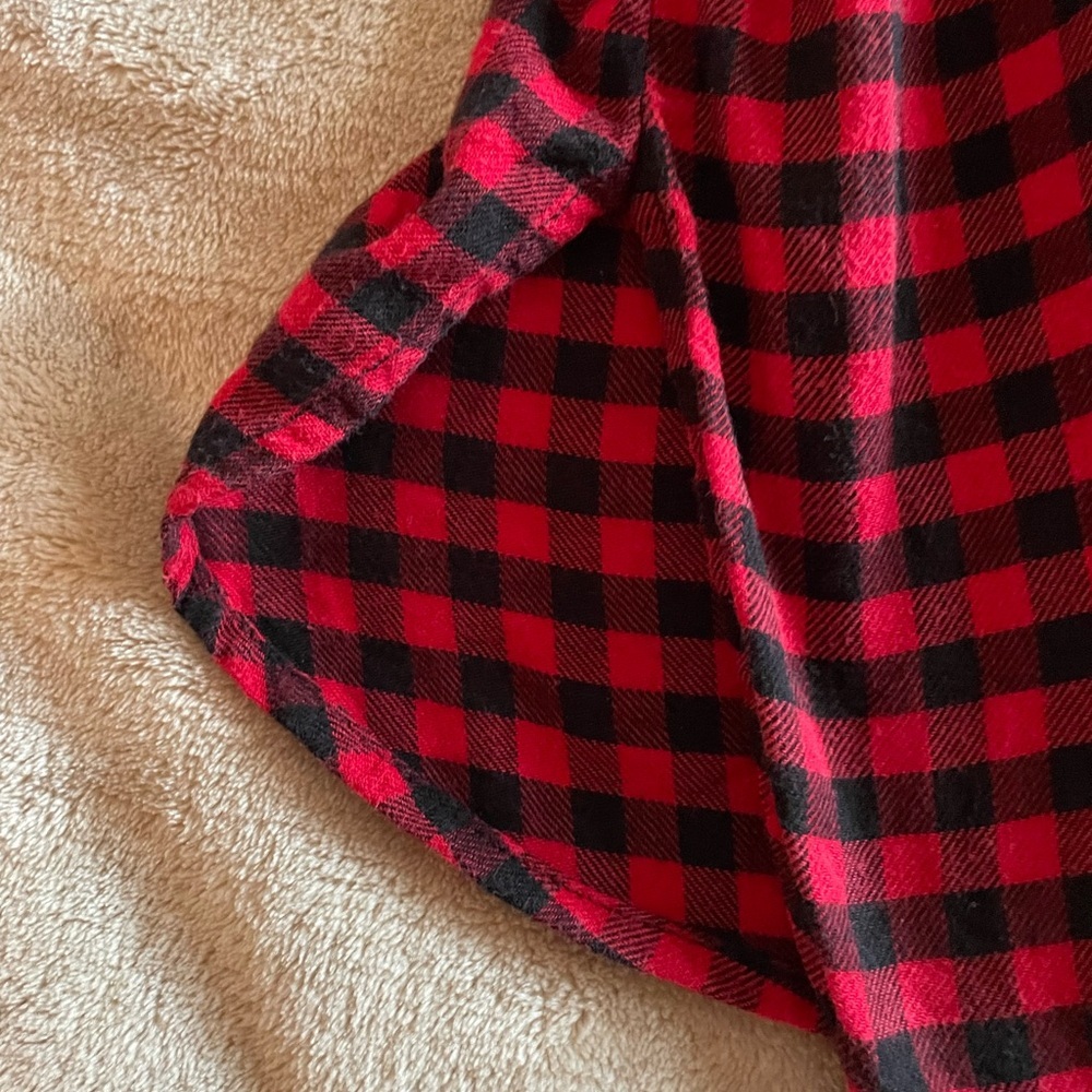 Women’s Lane Bryant Red and Black Buffalo Check Flannel Tunic Size 28W Plus. - Picture 6 of 8